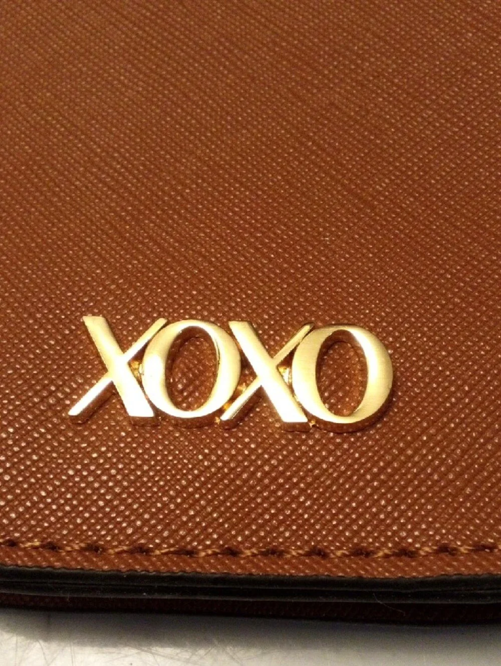 XOXO Phone Wrislet -Tan/Brown Faux Leather with Gold Accents (NEW)